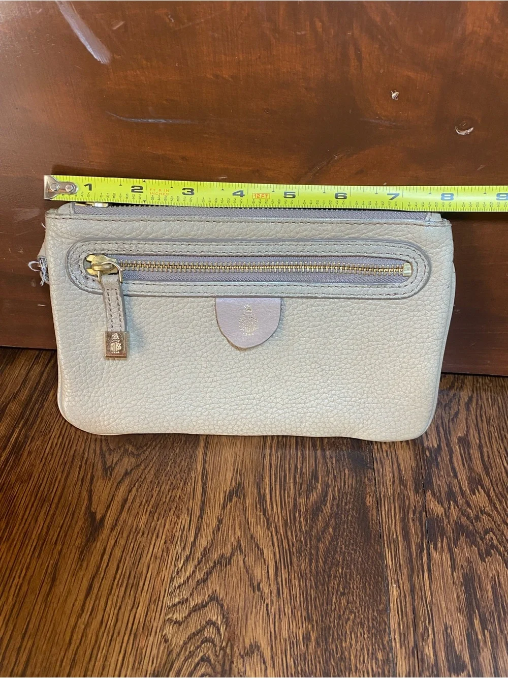 Mark Cross - Tan Pebbled Leather Wristlet / Wallet / Clutch / Purse